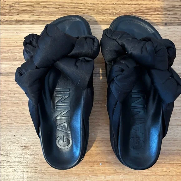 Ganni knotted platform sandals - Picture 2 of 6